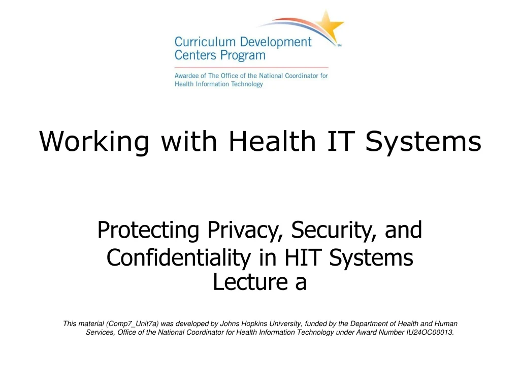 working with health it systems