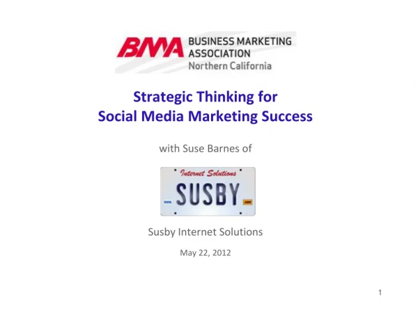 Strategic Thinking for  Social Media Marketing Success