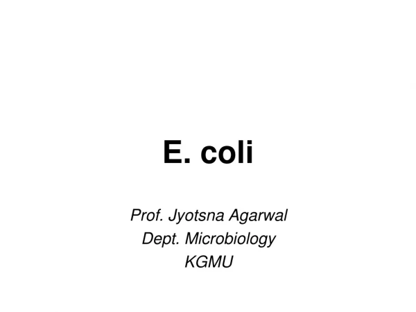 E. coli