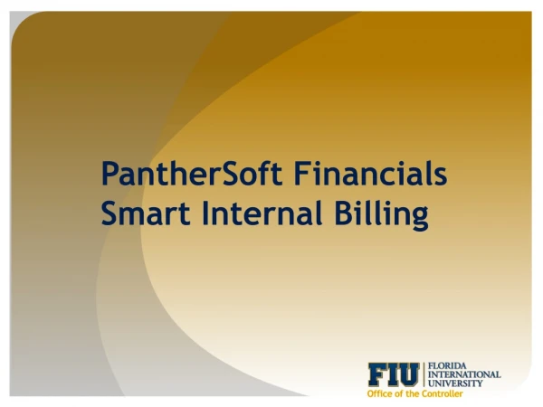 PantherSoft Financials Smart Internal Billing
