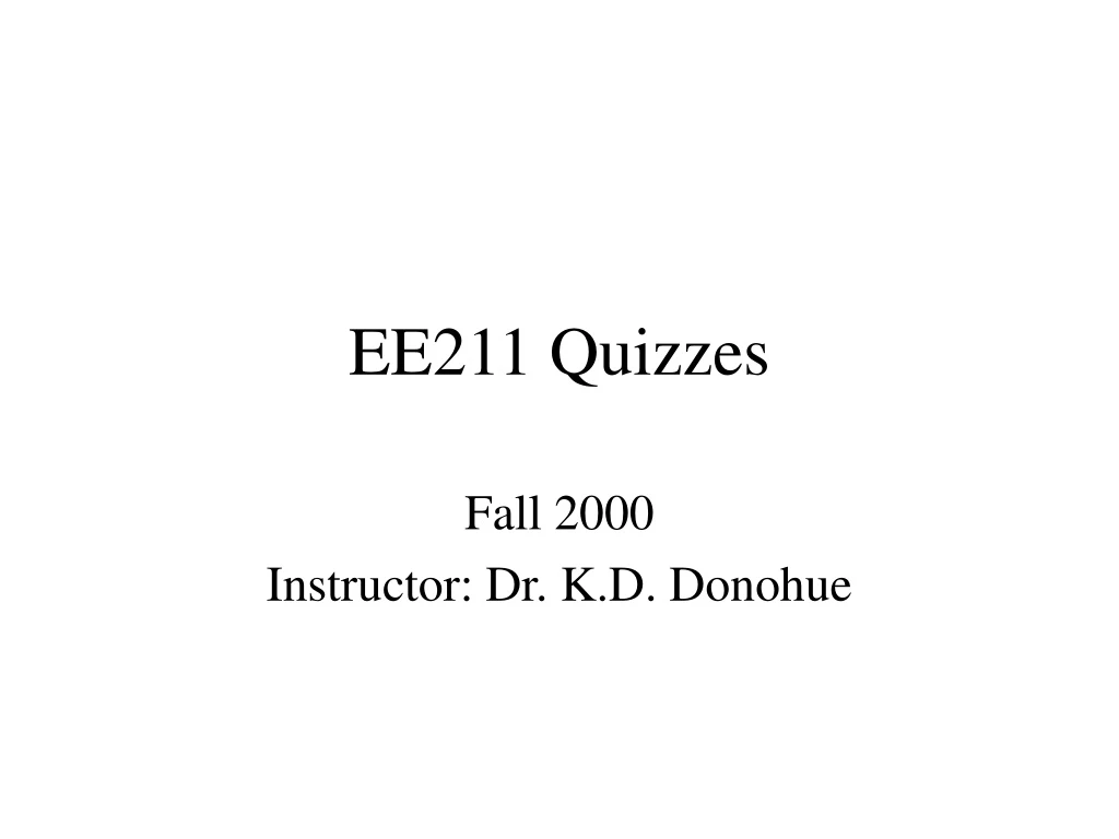 ee211 quizzes