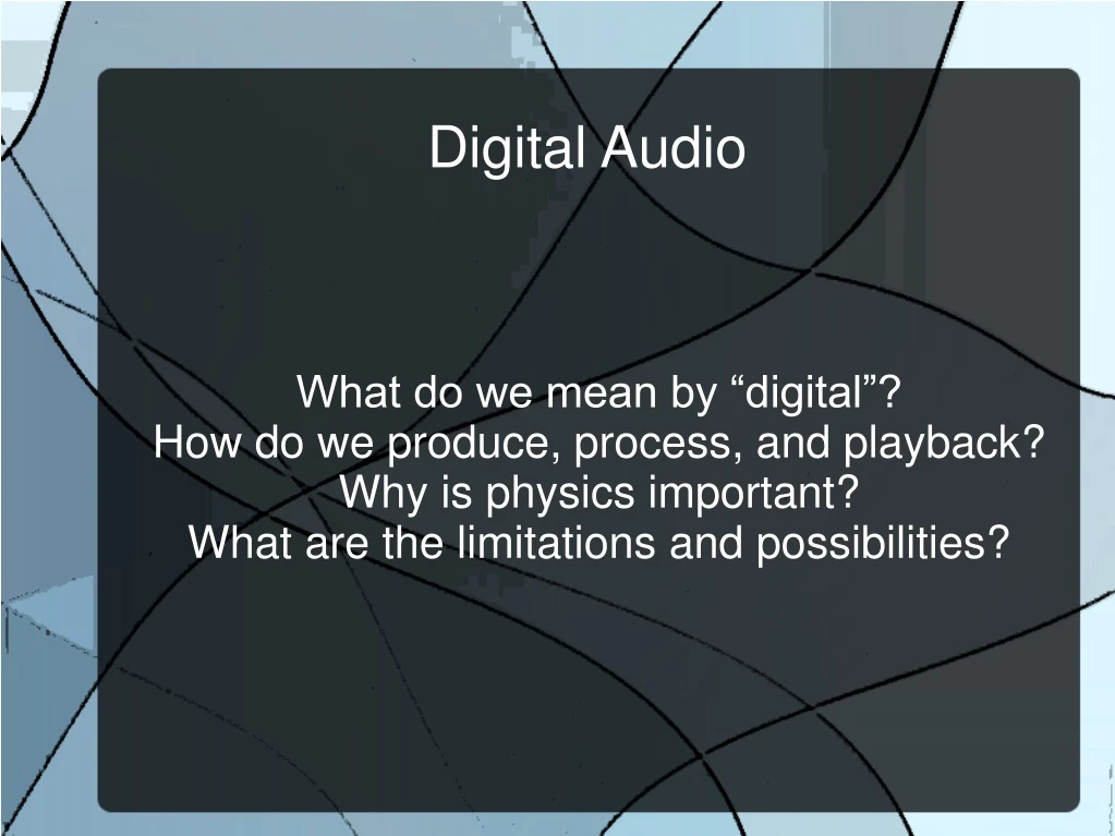 digital audio