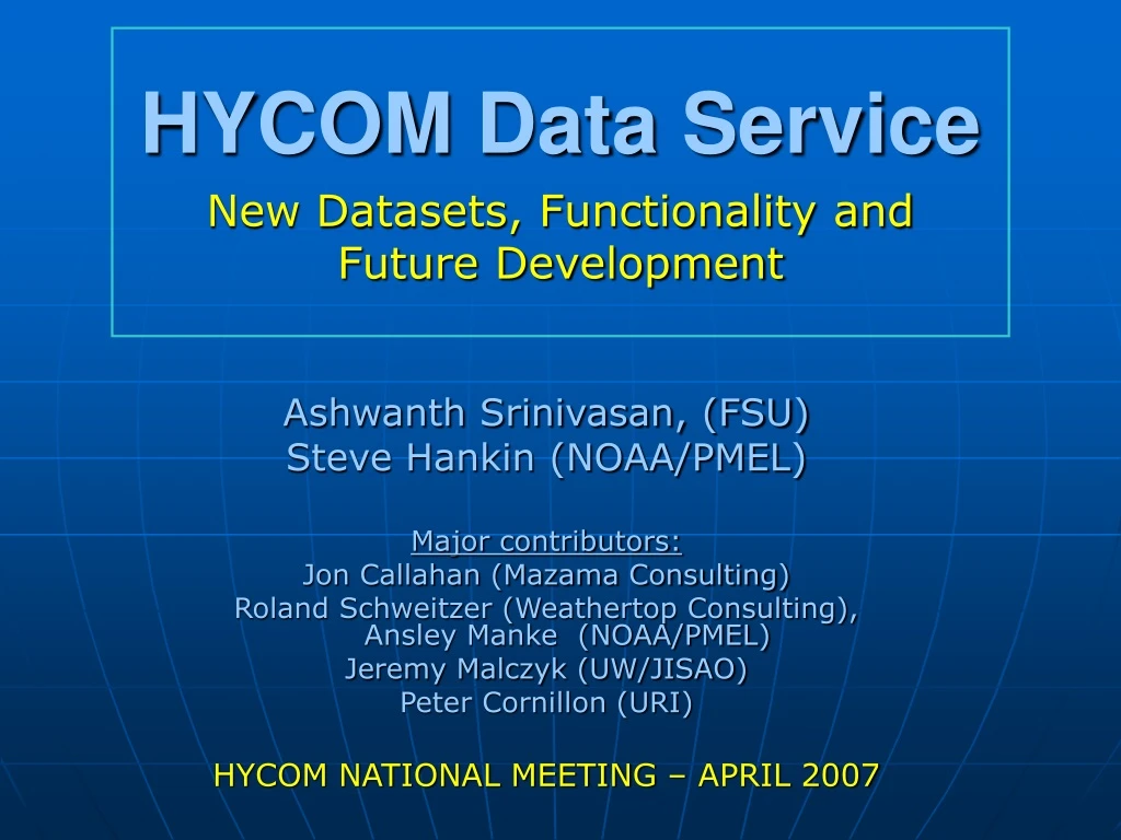 hycom data service
