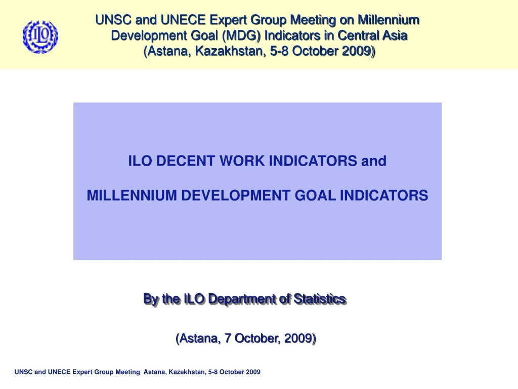 ilo decent work indicators and millennium