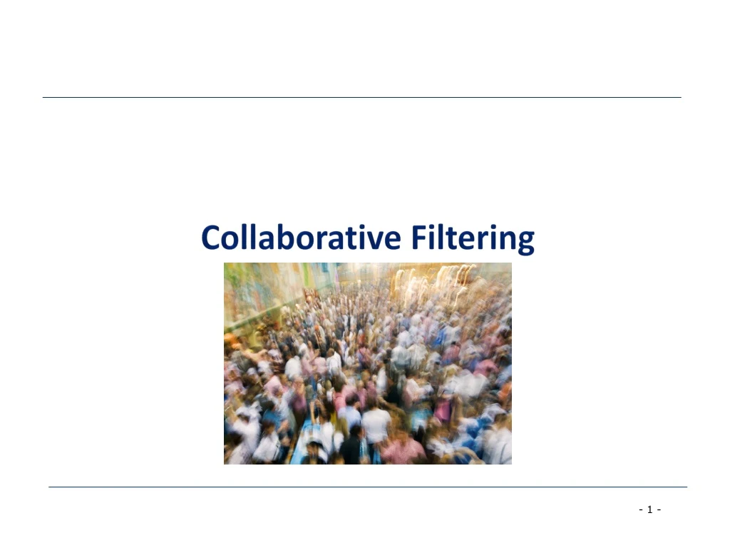 collaborative filtering