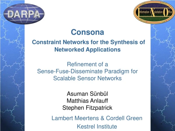 Consona Constraint Networks for the Synthesis of Networked Applications