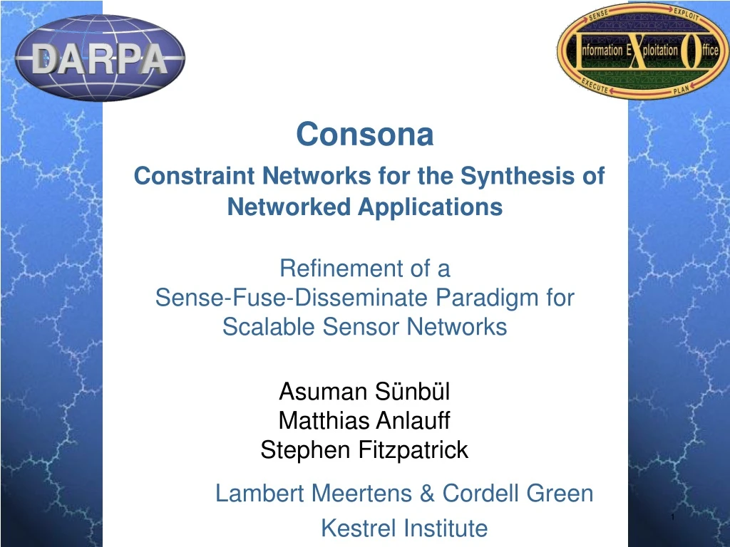 consona constraint networks for the synthesis of networked applications