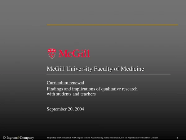 McGill University Faculty of Medicine