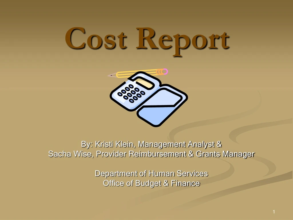 cost report