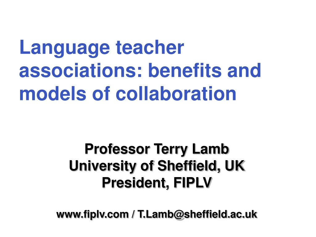 language teacher associations benefits and models