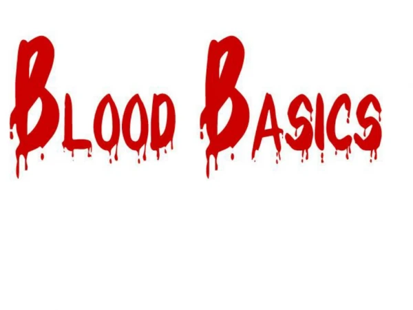 What makes up our blood?