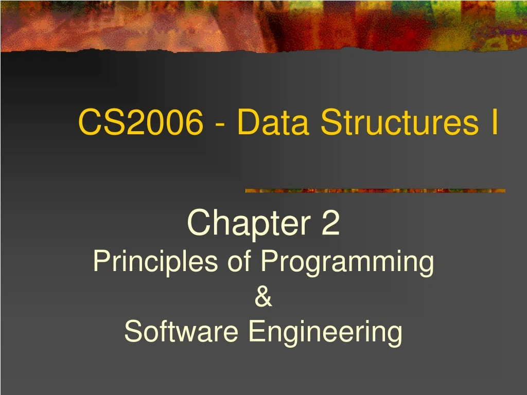 cs2006 data structures i