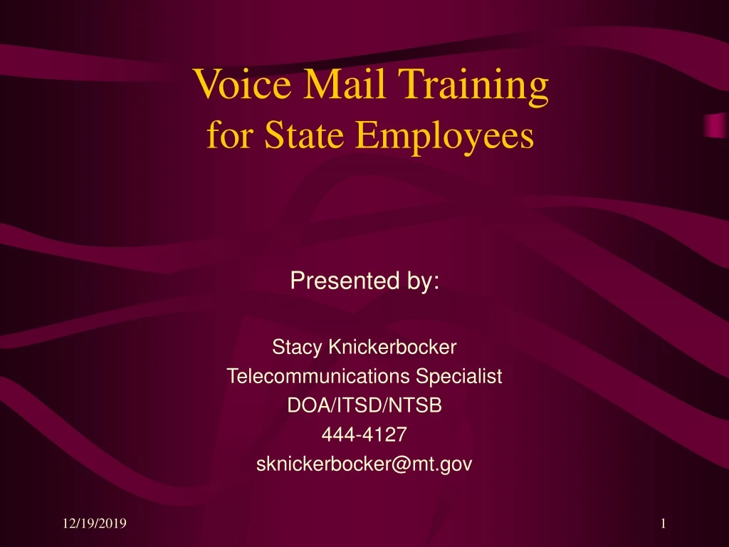 voice mail training for state employees