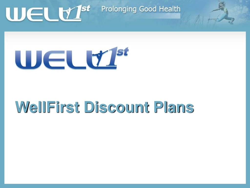 wellfirst discount plans