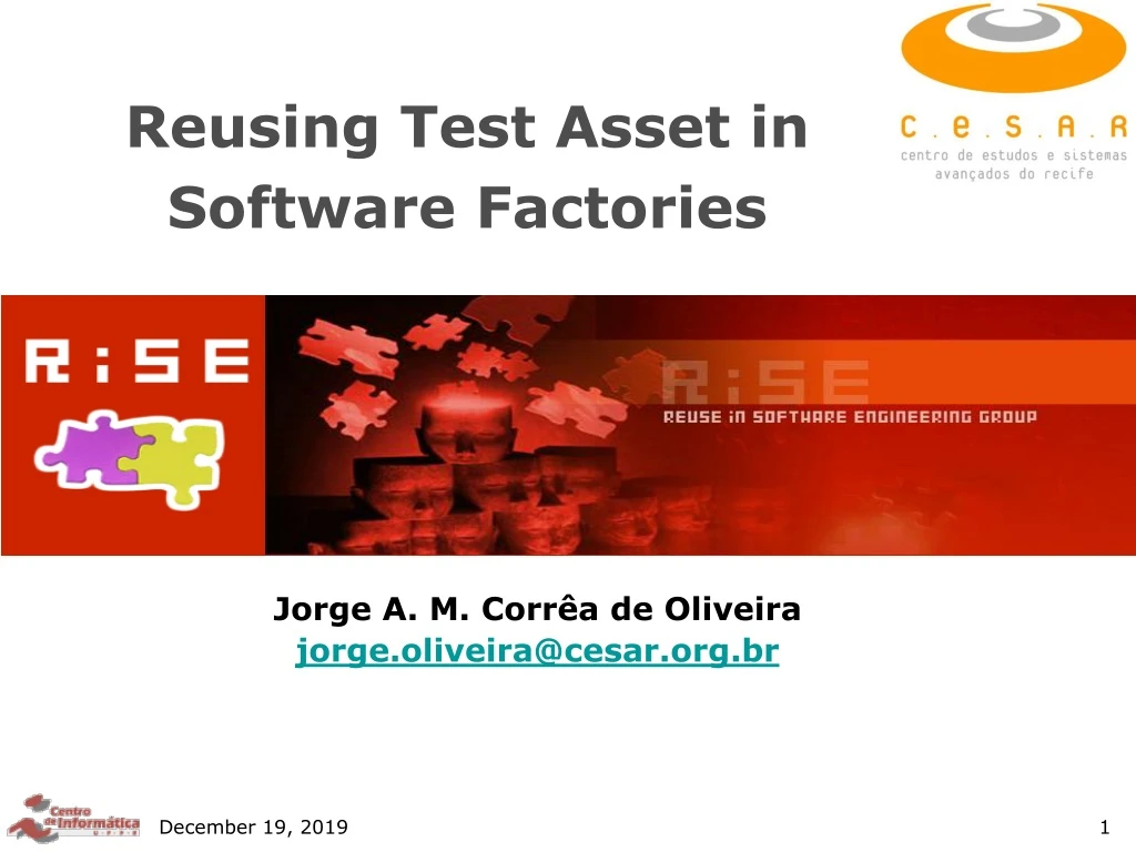 reusing test asset in software factories