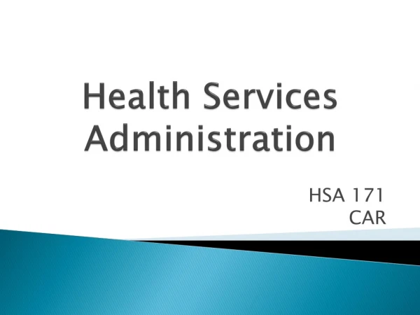 Health Services Administration