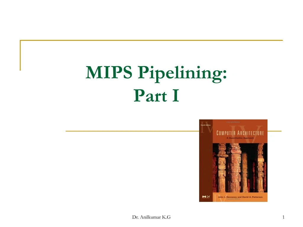 mips pipelining part i