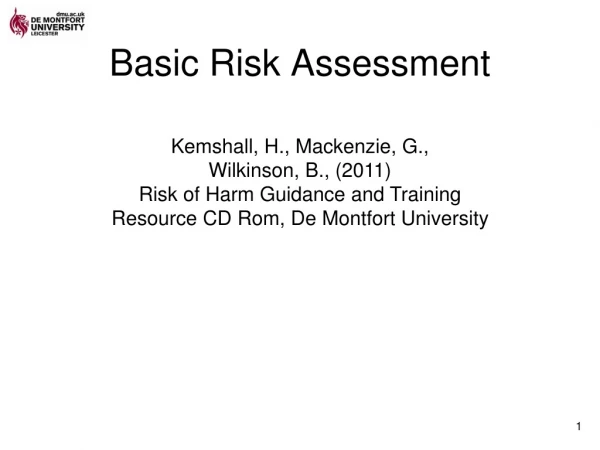 Basic Risk Assessment