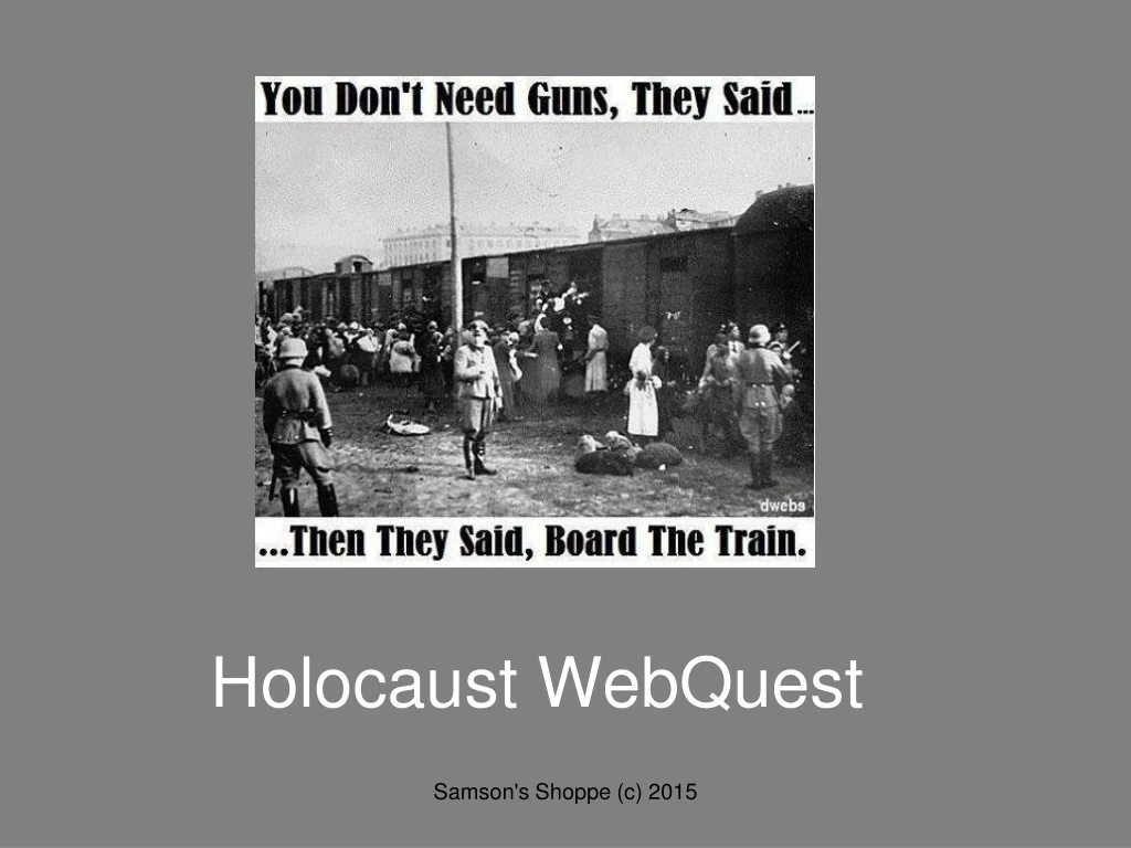 holocaust webquest