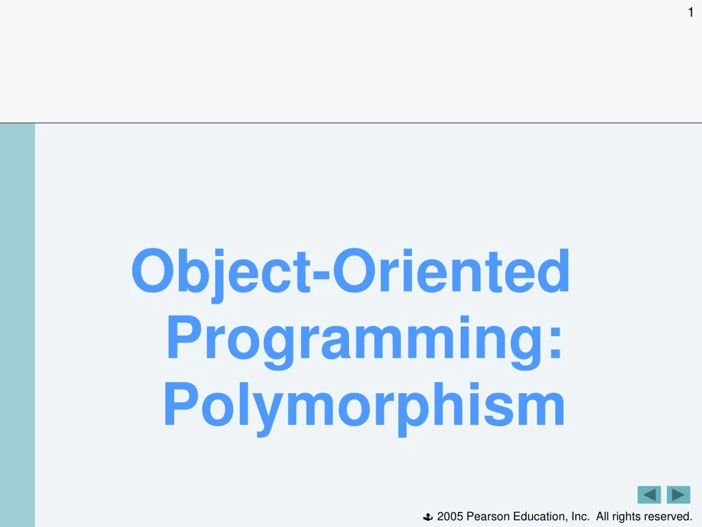 object oriented programming polymorphism