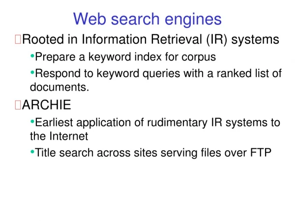 Web search engines