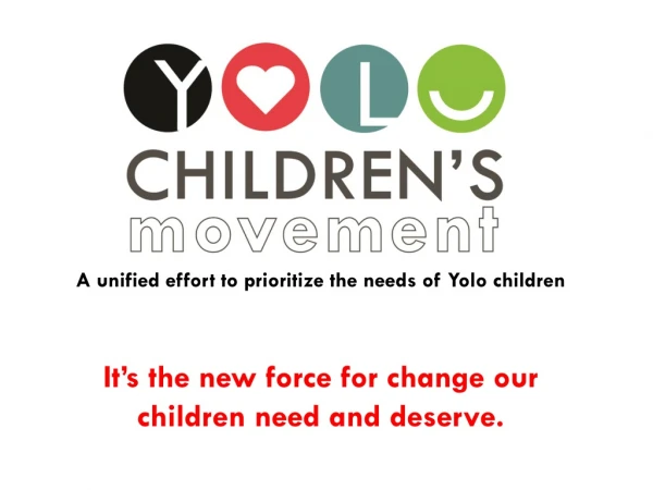 It’s the new force for change our children need and deserve.