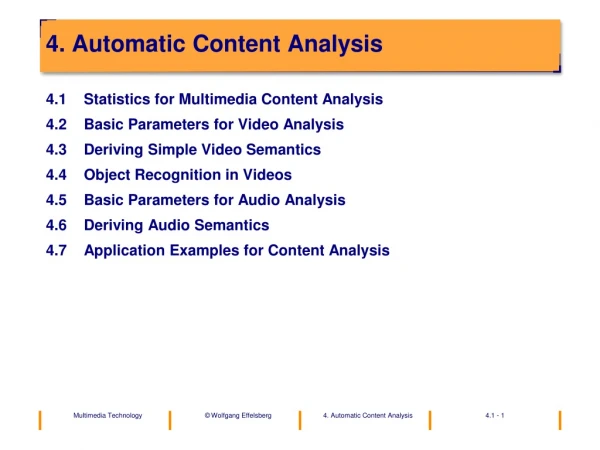 4. Automatic Content Analysis