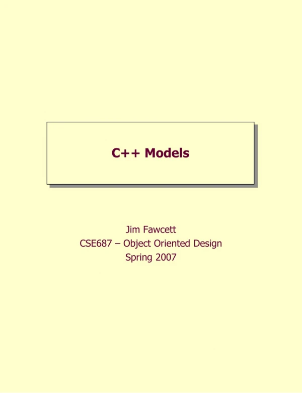 C++ Models