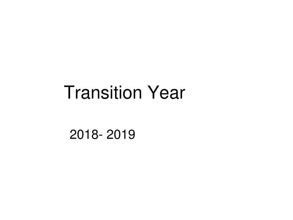 transition year