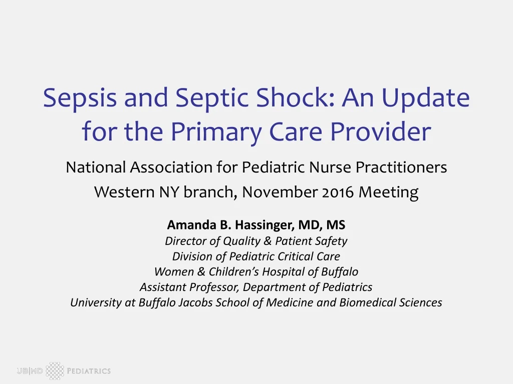 sepsis and septic shock an update for the primary