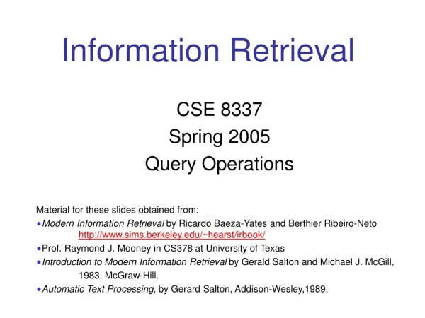 Information Retrieval