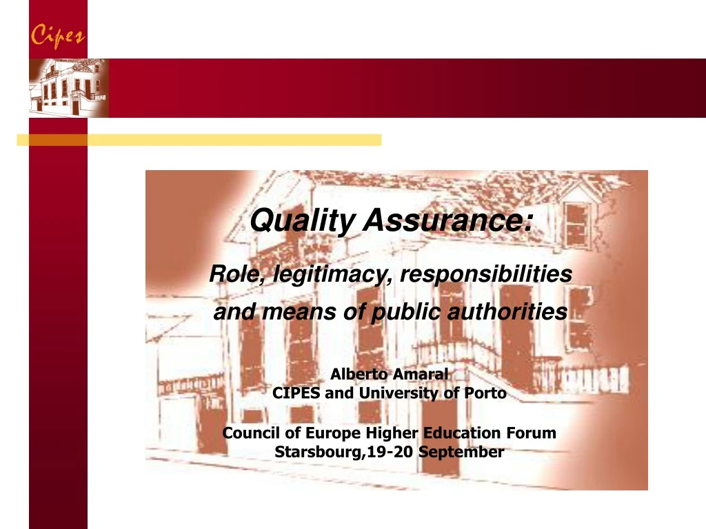 quality assurance role legitimacy