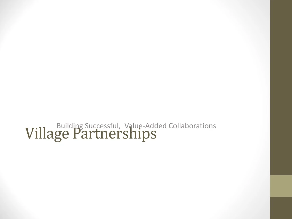 village partnerships