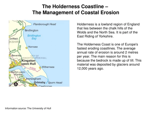 The Holderness Coastline –  The Management of Coastal Erosion