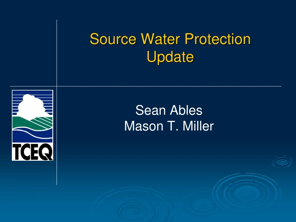 source water protection update