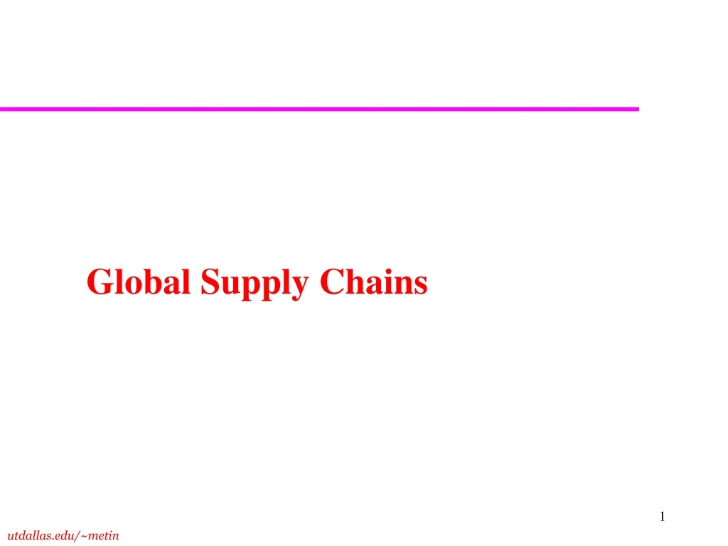 global supply chains