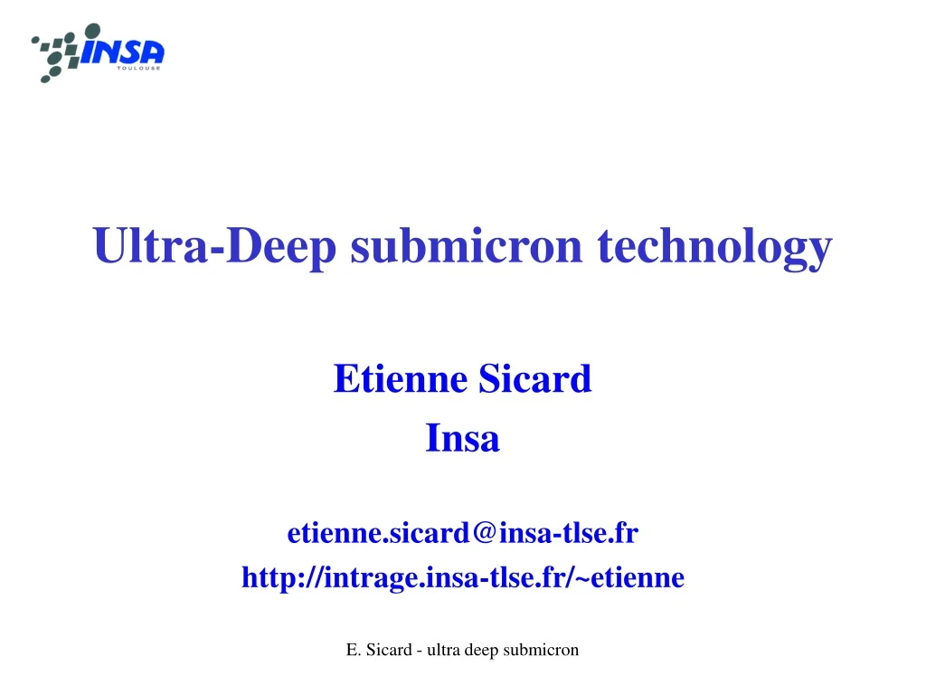 ultra deep submicron technology