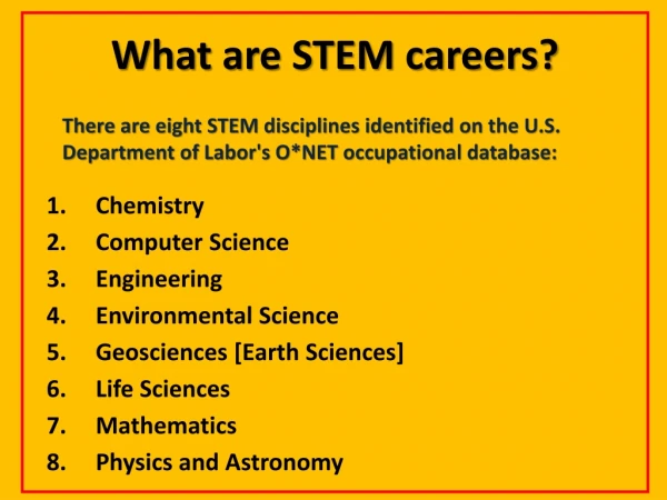 What are STEM careers?