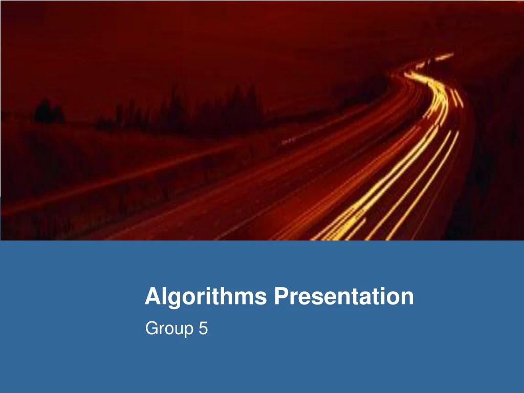 algorithms presentation