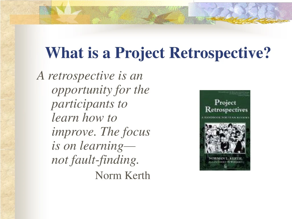 what is a project retrospective