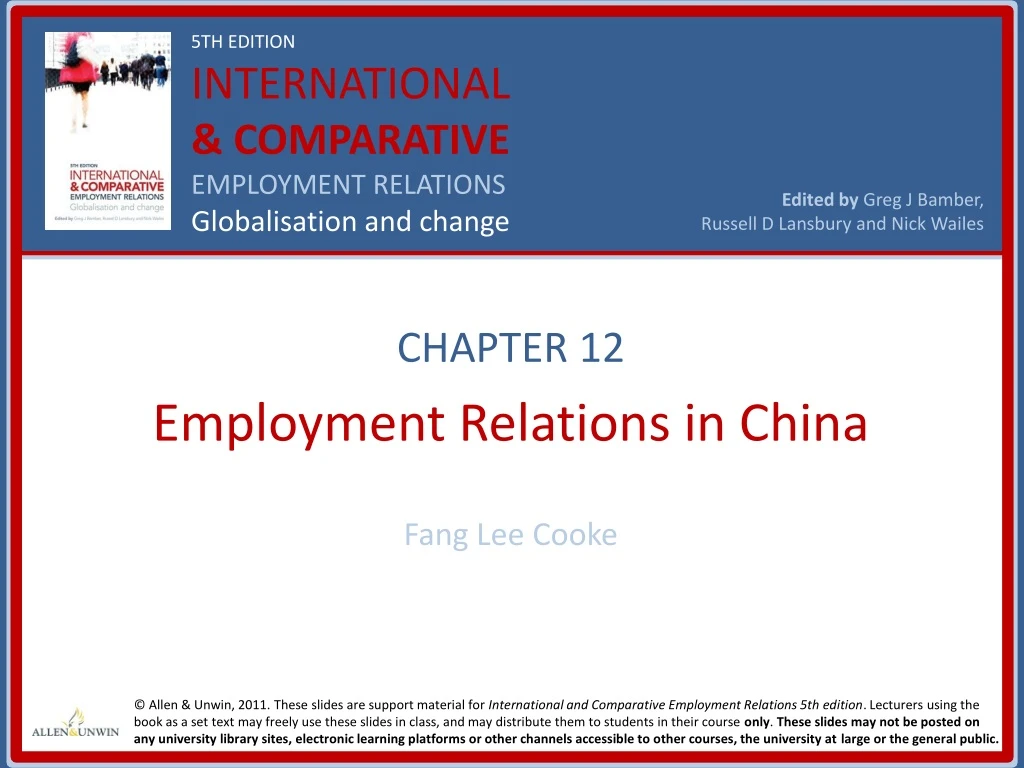 chapter 12 employment relations in china fang