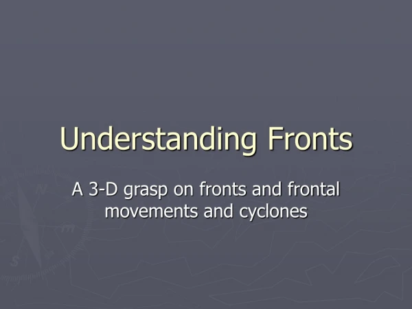 Understanding Fronts