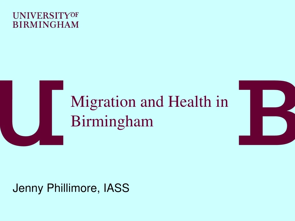 migration and health in birmingham