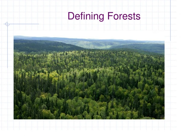 Defining Forests