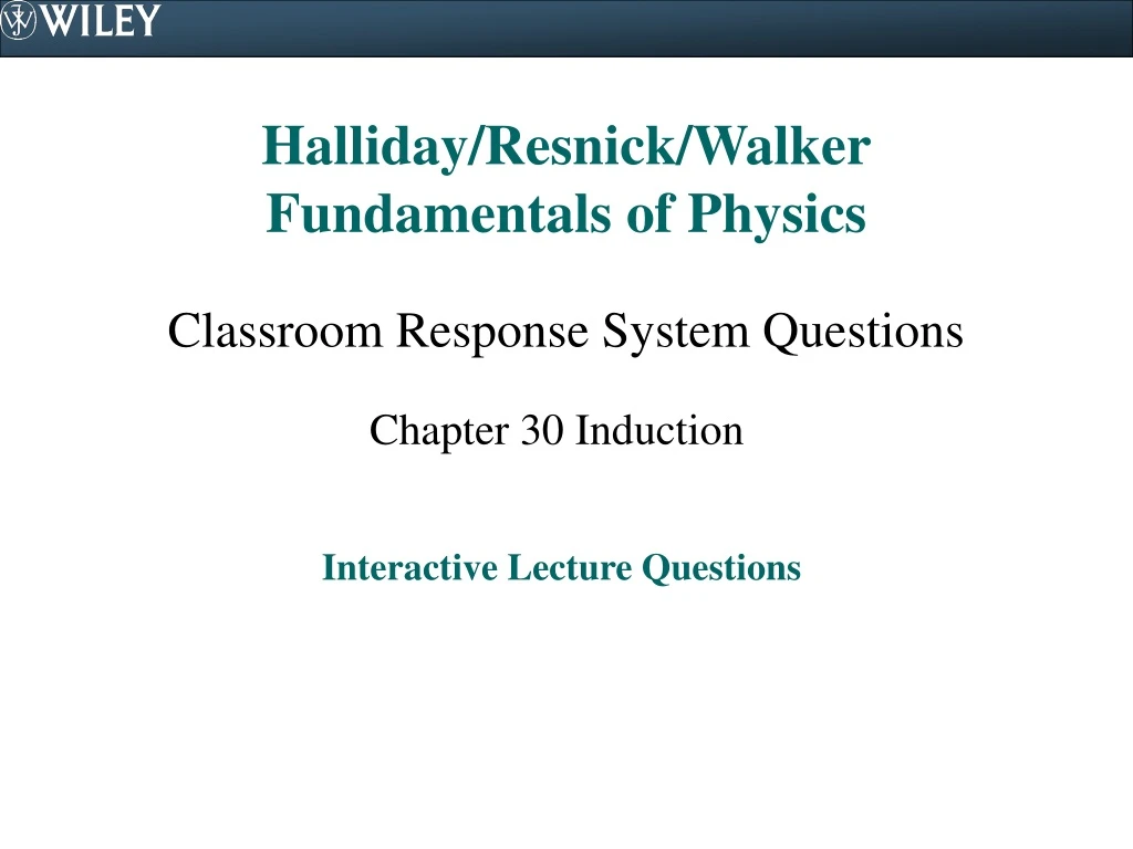 halliday resnick walker fundamentals of physics