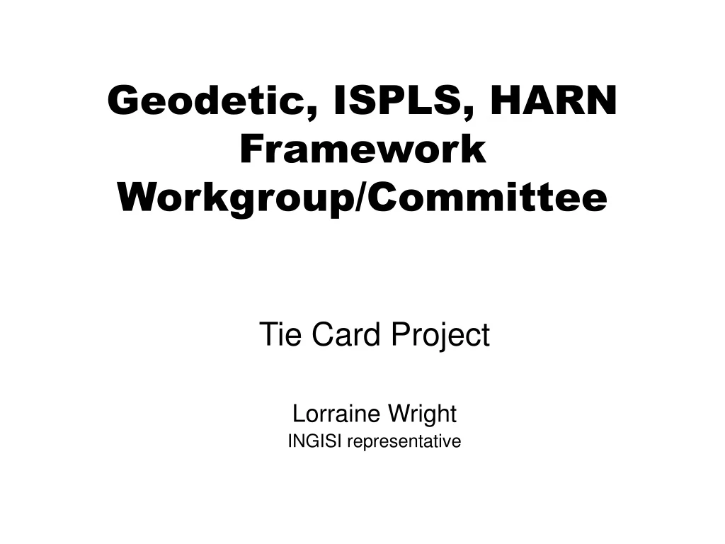 geodetic ispls harn framework workgroup committee