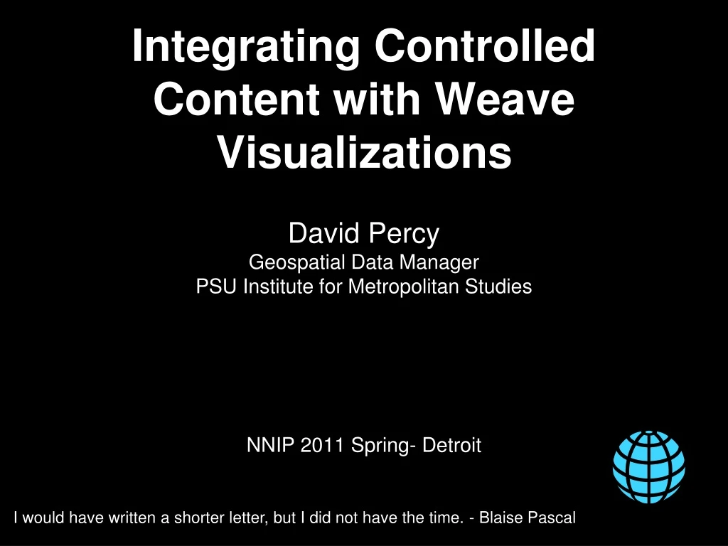 integrating controlled content with weave visualizations