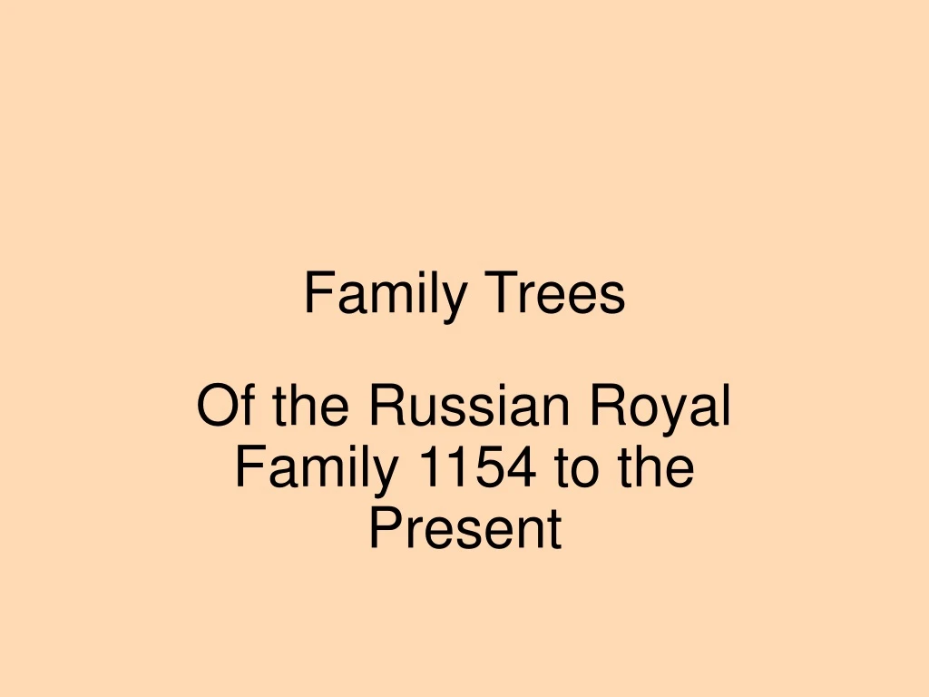 family trees