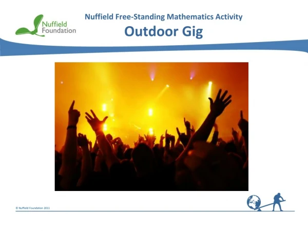 Nuffield Free-Standing Mathematics Activity Outdoor Gig