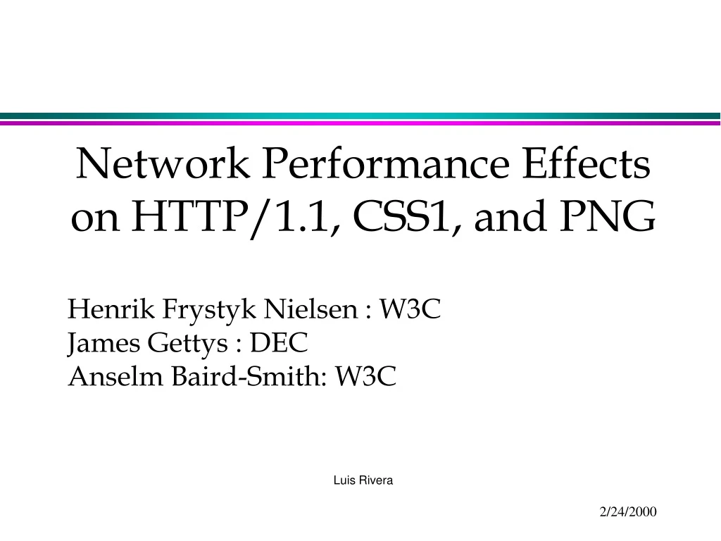 network performance effects on http 1 1 css1 and png